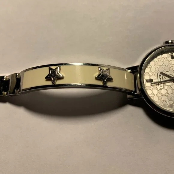 Coach Bangle Bracelet Watch Womens Ivory